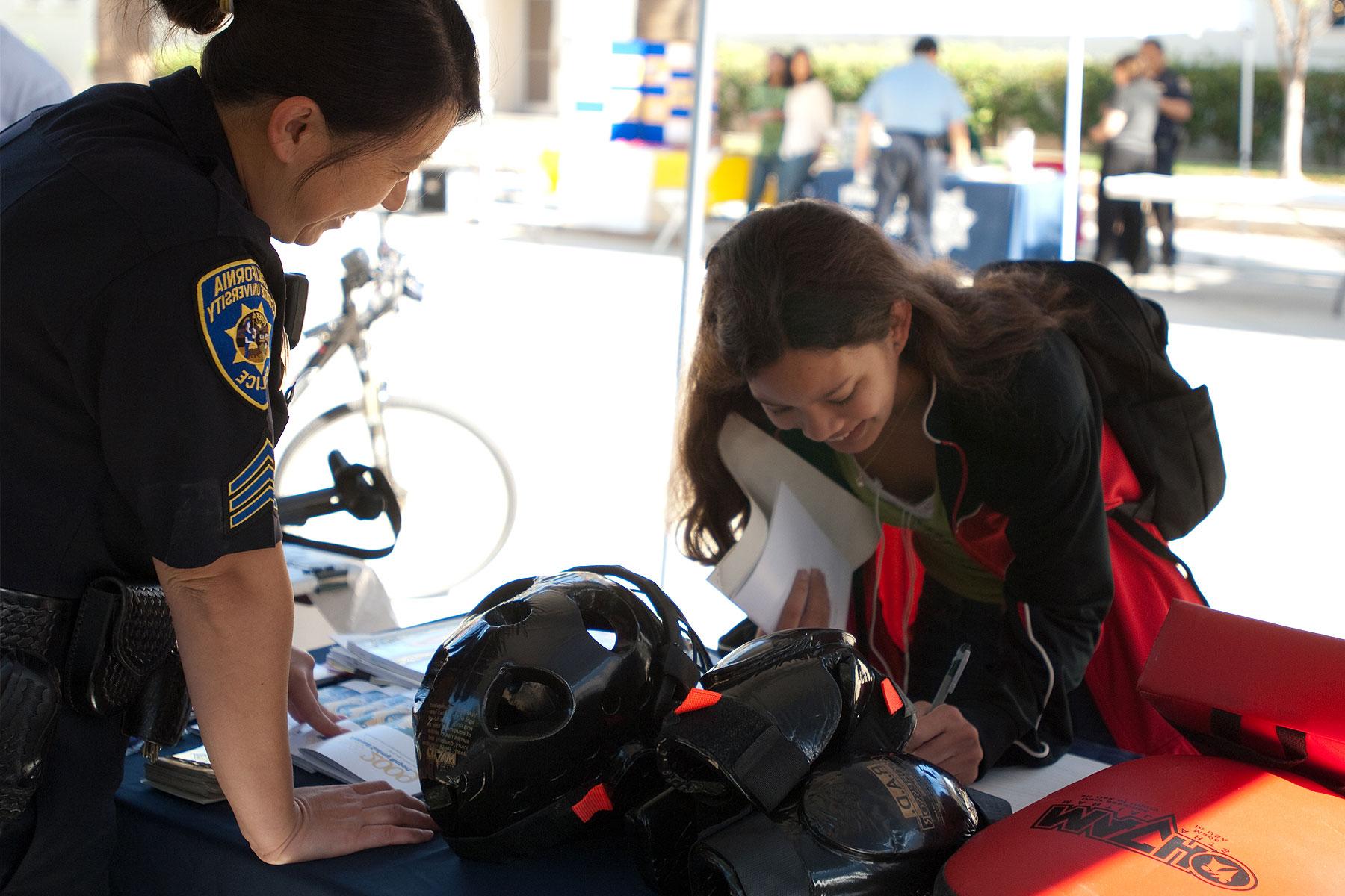 Annual UPD Safety Fair took place at the Paseo de Cesar Chavez pathway. 